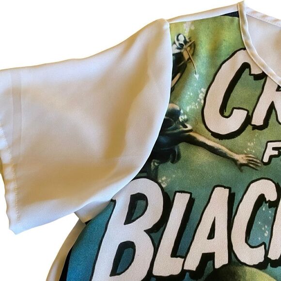 EUC Redbubble Creature from the Black Lagoon Chiffon Top - Picture 2 of 6